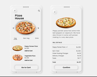 Pizza Delivery UI design..