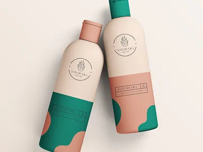 NATURVERA Skincare aloe vera beauty beautybrand branding illustrator logo minimal mockup natural skincare