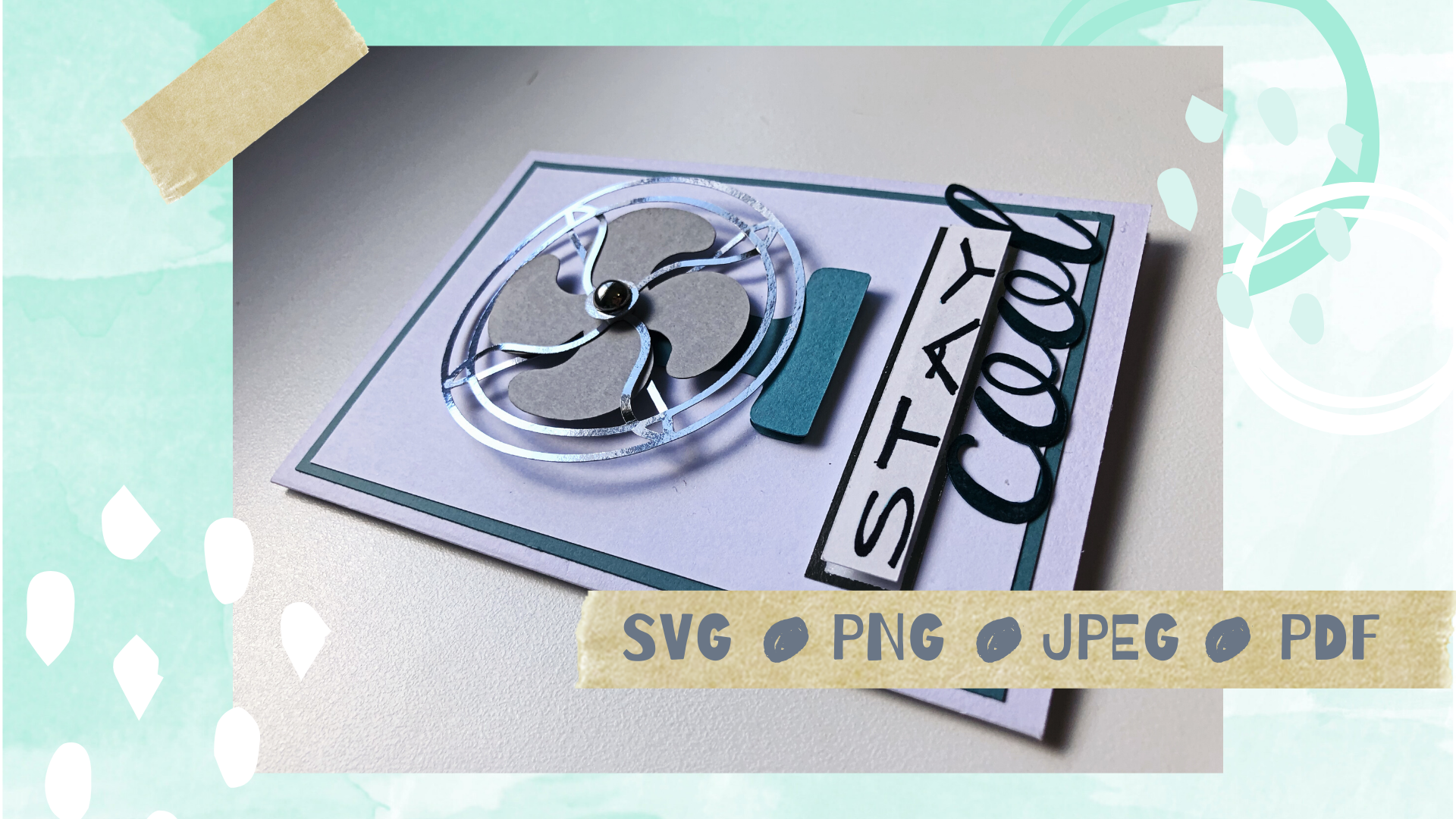Example of Vintage Fan SVG Design