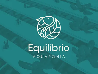 Equilibrio Aquaponia - Logo Design brandidentity branding fish leaf logo logo design logotype plant yinyang