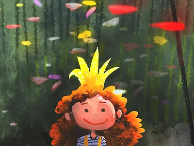 Flower Girl animation art art character design color girl illustration painting