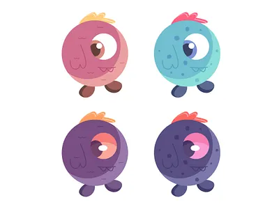 Day 3 | Cute monster 15daychallenge 2d colorful cute flat illustration rebound texture vector