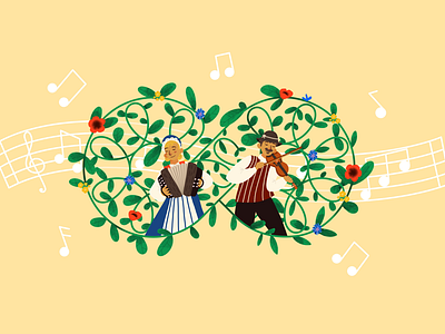 Midsommar accordion character folk midsommar music traditional violin