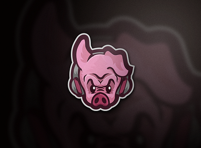 Pig Mascot Logo app branding design flat icon illustration illustrator logo minimal twitch vector