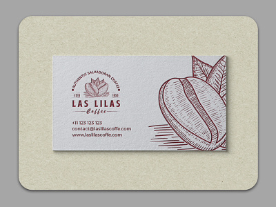 Business Card Branding for Las Lilas brand identity branding business card design businesscard emboss logo logo design logodesign professional simple spot vector vintage visiting card