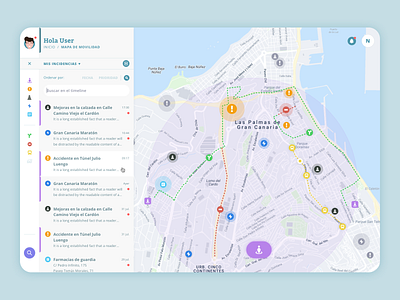 Mobility LPGC - Map Feed feed map mobility ui ux