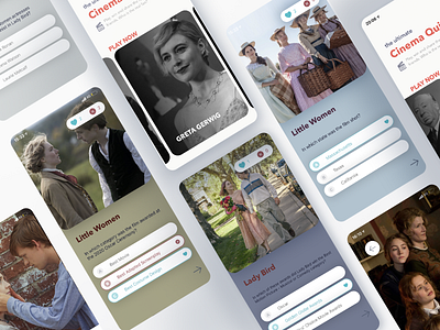 Ultimate Cinema Quizz Update app app store cinema design interface iphone iphone x lady bird little women mobile movie ui