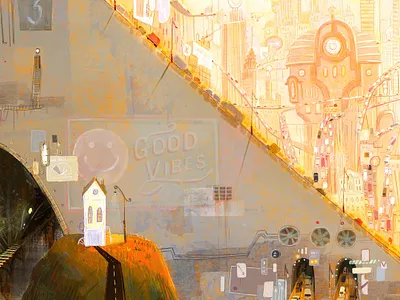 Good Vibes: City Color animation art art city color environment design illustration painting production design traffic