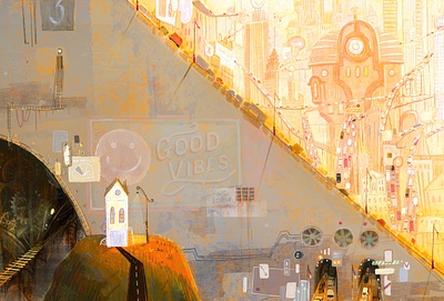 Good Vibes: City Color animation art art city color environment design illustration painting production design traffic