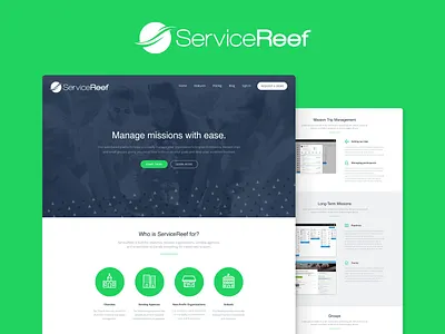 Landing Page for Nonprofits Management Web App landing page lead generation nonprofit responsive design sales trips ui design ux design volunteering web design