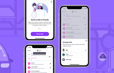 Lyft- Ride for others design illustration ios lyft product design ux