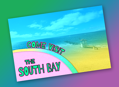 South Bay Postcard beach gradient postcard postcards south bay