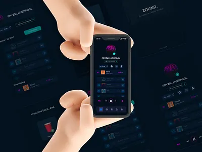 Zound - Mobile App app app design mobile mobile app mobile ui ui ui ux uidesign uiux ux web webdesign website website design