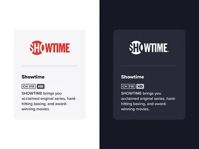 Channel Info channel design tv ui user interface