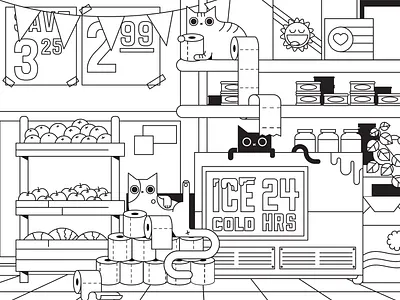 Bodega cats bodega cat cats coloring nyc quarantine toiletpaper