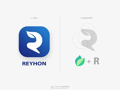 REYHON logo design app brand branding company logo design icon illustration logo logodesign r letter logo r logo vector