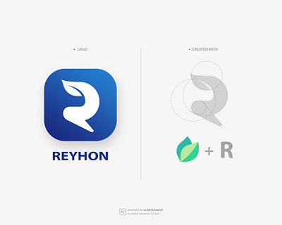 REYHON logo design app brand branding company logo design icon illustration logo logodesign r letter logo r logo vector