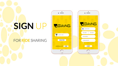 BiKing - Sign Up Page app branding design figma icon illustration illustrator minimal photoshop ui uiux ux uxui vector xd xd design