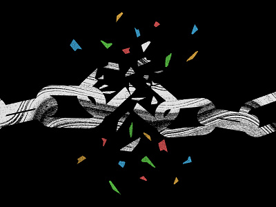 Celebrate Freedom black break celebrate chains confetti juneteenth texture white