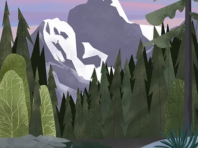 Mountain View illustration landscape landscape design landscape illustration mountains nature nature illustration trees