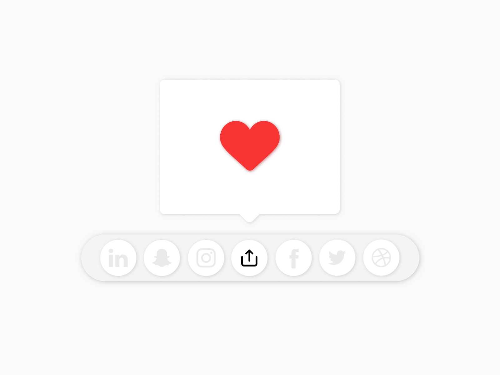 Daily UI 010 Social Share - Share Some Love ❤ covid19 daily daily ui dailyui design love minimal motion share social ui ux