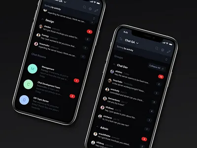Chat Application, Dark Mode app chat chat app chat application dark mode design digital product digital product design interaction interaction design phone app smartphone smartphone app ui ui ux uidesign usability ux