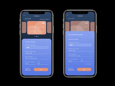 Credit Card Checkout UI app credit card checkout dailyui design ui ux