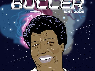Octavia Butler book cover art editorial illustration illustration typography vector