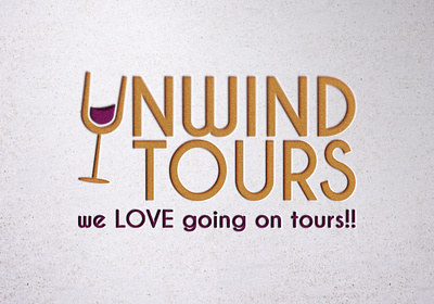 Logo Design Unwind Tours Logo branding design concept design creative graphic design icon logo logo design unwind tours logo unwind tours logo vector wine label wine logo wine tours