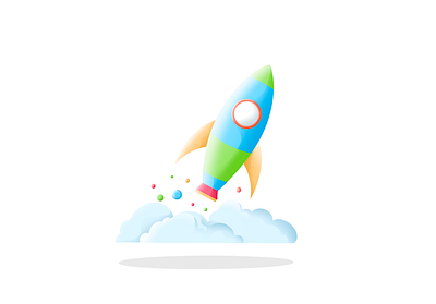 Rocket launching art artist branding concept design graphicdesign illustration illustration art illustrator launch logo plants procreate rocket launch rocks ui uidesign uiux web design