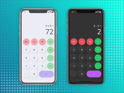Calculator Concept adobexd calculator ui iphonex smartphone softui
