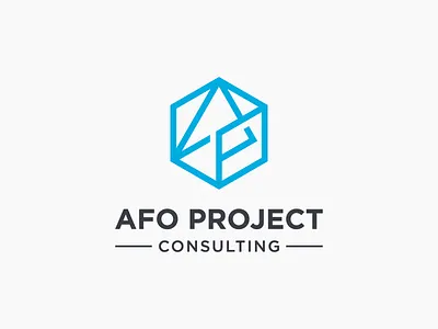 AFO consulting logo hexagon identity initials letter lettermark logo logotype mark minimalist monogram symbol