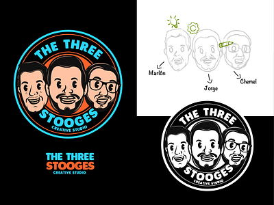 THE THREE STOOGES barba brand character colors creative direction creativestudio desing director arte friends ilustration lente logo naranja retro the three stooges the three stooges