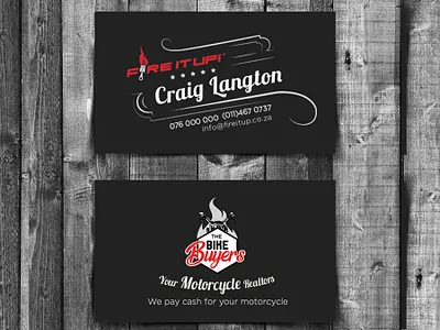 Motorcycle Business Card adobe illustrator brand brand identity grunge illustration motorcycle club retro font retro logo