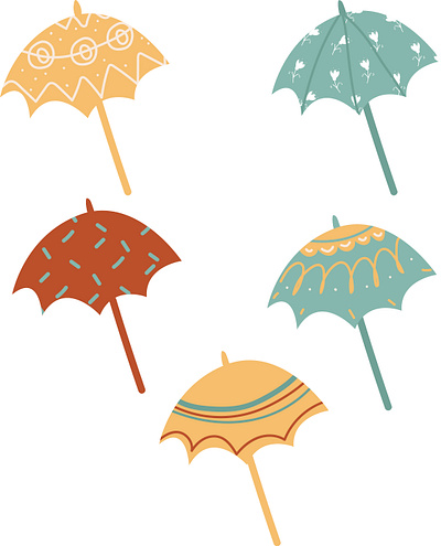 Vector umbrella artwork design icon illustrator ornament pattern portrait umbrella vector вектор графический дизайн зонтик орнамаент узор