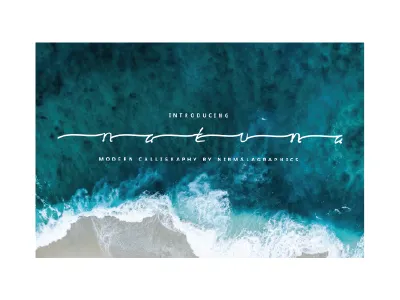 Natuna Font company design font font design font family hand drawn handlettering handwriting font handwritten handwritten font signature signature font vector