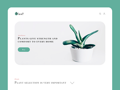 Plant - minimalistic landing in green alexanderpriymak design ecology green landing landing page minimalism modern plant priymak site site design ui ux vegan