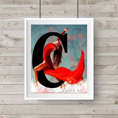 CHORD Ballet art ballet chord cover art cover design dance decor decorative art design interior letter picture poster red red dress wall wallart