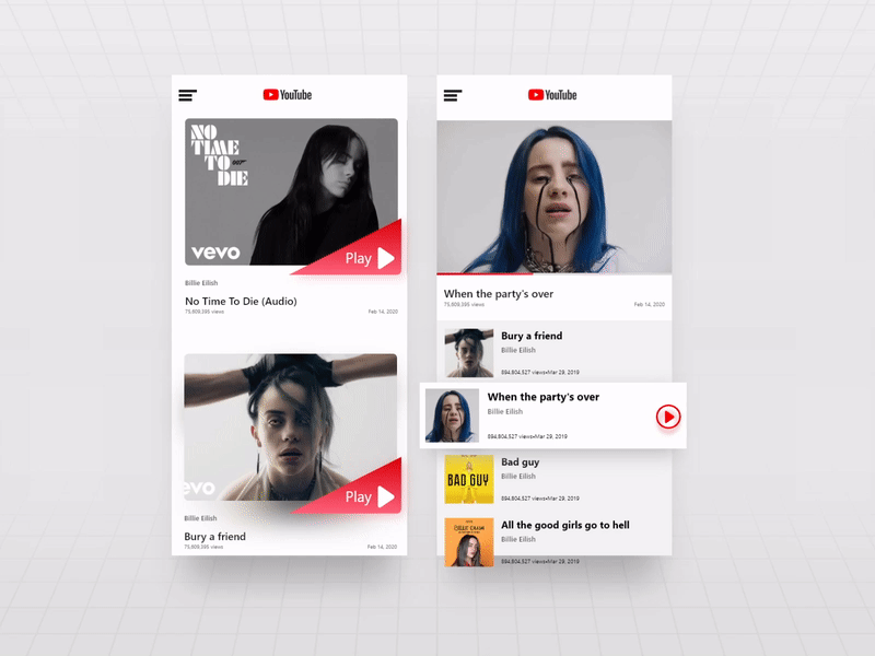 AR - YouTube animation animation 2d augmented reality grid interaction interface loading motion promo ui ux video web website