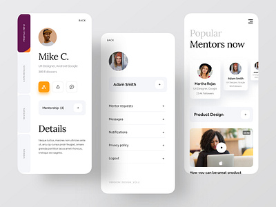 Zelio | Mentorship App app design branding branding agency branding design clean design dribbble dribbble best shot gradient ios app ios app design ios apps mentor mentoring mentors mentorship minimal app minimal app design ofspace ofspace agency profile