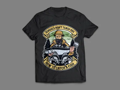 fishing t shirt business design illustration logo logomaker minimallogo professionallogo teespring tshirt typography vector