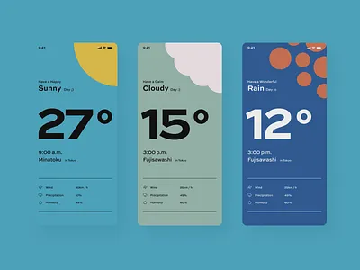 Daily UI 37 🌞 Weather colordul dailyui dailyui 037 ui uidesign weather weather app