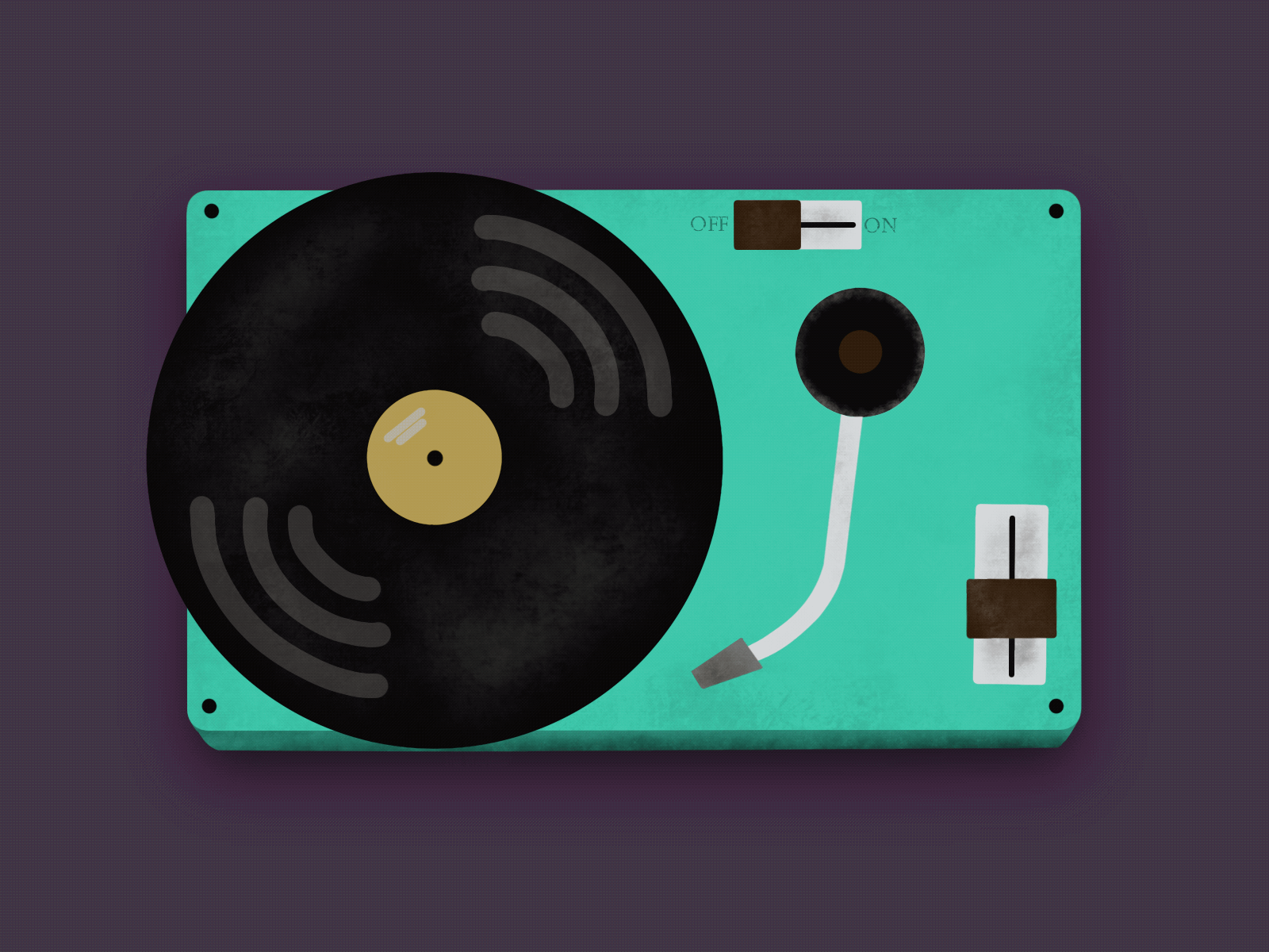 Record player 2d 2d animation 2danimation 80s animation cartoon cd dance fun gif illustration music old plastic player procreate record record player song