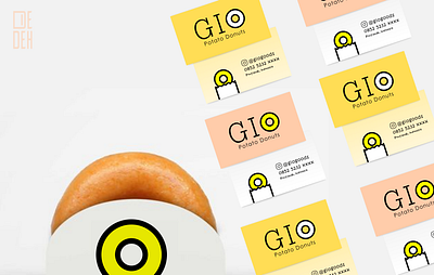 Potato Donut GIO bakery branding donut flat logo minimal art