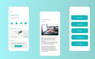 E-learning app app design ui