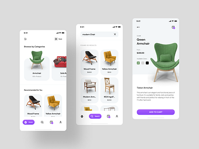 Furniture store chair shop ecommerce app furniture app furniture shop furniture store ios app design minimal minimalist mobile app mobile app design mobile ui ui ux
