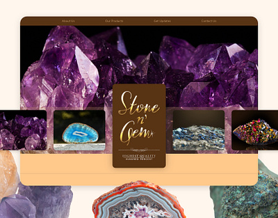 Stone n' Gem - Landing Page UI Design branding design gems gemstones interaction landing page responsive stones supplier ui ux