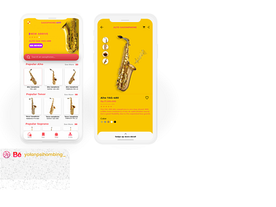 Daily UI Design Saxophone Online Shop app mobile music app simplify ui uiuxdesign