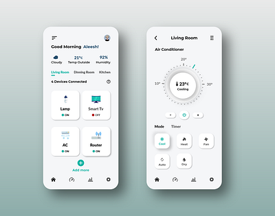 Smart Home App Design adobexd app app design controller remote control smart home smarthome ui ui design ux weather app weather forecast