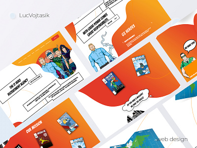 Comic web design adobe xd branding design poland ui ux web webdesign website website design